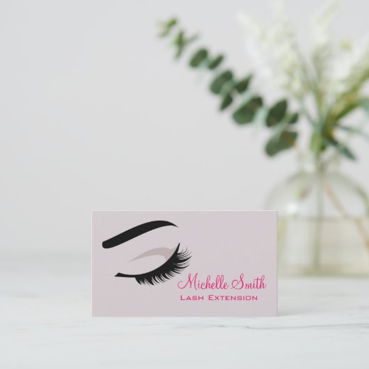 長いまつげの目 まつげエクステンション名刺 名刺 (スタンド正面)