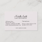 長いまつげの目 まつげエクステンション名刺 名刺 (裏面)