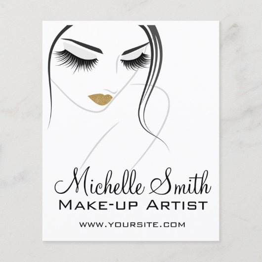 長いまつげの顔 まつげエクステンション チラシ (正面)