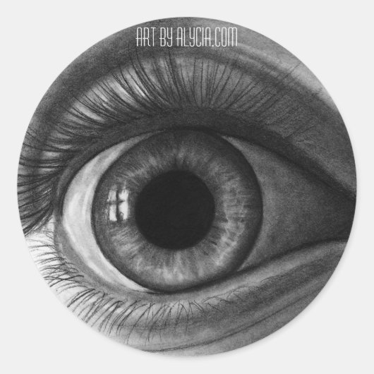 長いまつげステッカー ラウンドシール (正面)