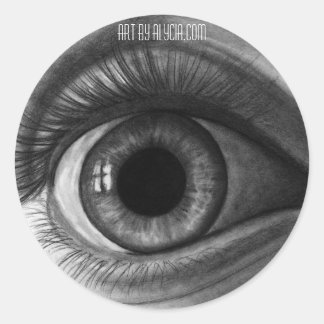 長いまつげステッカー ラウンドシール