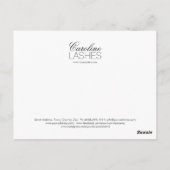 長いまつげ グリッター ベージュ クリーム ありがとう ポストカード (裏面)