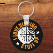 長いクロス打ちコイン、金属検出ギフト キーホルダー (正面)