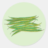 長いグリーンビーンズ野菜ガーデンベジエヴェグ ラウンドシール (正面)