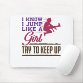 長いジャンプ私は女の子のようにジャンプを知っている上に保する マウスパッド (マウス)
