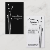 長いステム – 黒い金ゴールドv2 名刺 (正面/裏面)