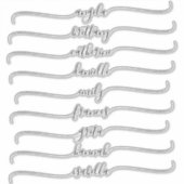 長いスワッシュを持つ黒いGlam署名名 シール (正面)