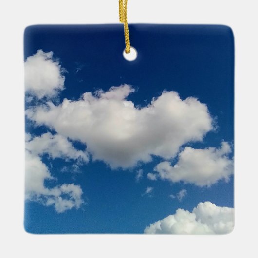 長いソフトクラウド セラミックオーナメント (正面)