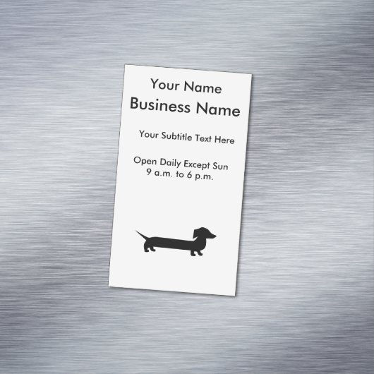 長いダックスフントのおもしろいなスケッチ マグネット名刺 (インサイチュ)