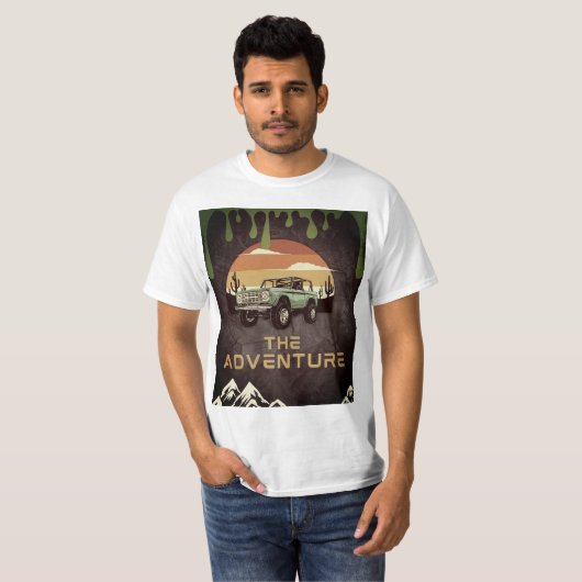 長いドライブの振動を伴う冒険 Tシャツ (正面フル)