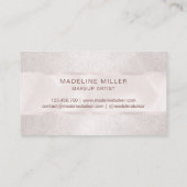 長いバラ金ゴールドキラキラ輝くまつげメイクアップアーティストアイ 名刺 (裏面)