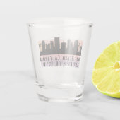 長いビーチスカイライン緯度と経度 ショットグラス (裏面)