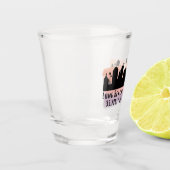 長いビーチスカイライン緯度と経度 ショットグラス (左)