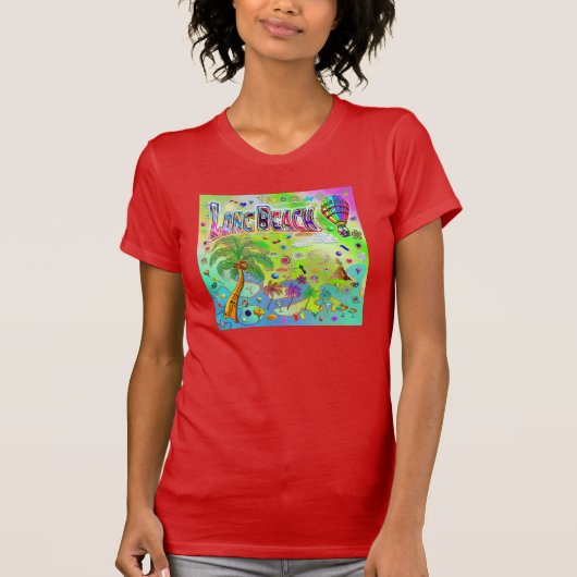長いビーチタイムレスTシャツ Tシャツ (正面)