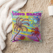 長いビーチハッピーアンドホープ枕 クッション (ブランケット)