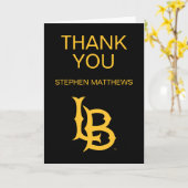 長いビーチ州ロゴの卒業 カード (黄色い花)