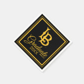 長いビーチ州ロゴの卒業 スタンダードカクテルナプキン (角)