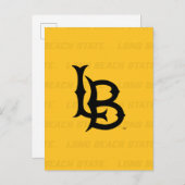 長いビーチ州透かし インビテーションポストカード (正面/裏面)