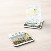 長いビーチCAマップ座標ヴィンテージスタイル コースター (右側)