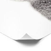 長いピンクの耳を持つ灰色のうさぎ フォトプリント            (角)