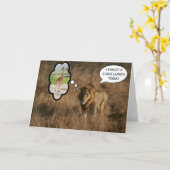 長いファンシー昼食を取った カード (黄色い花)