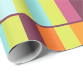 長いブロックカラフル幾何パタ市松模様にーン ラッピングペーパー (ロールコーナー)