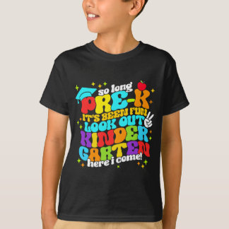 長いプレKここで幼稚園を見て来! Tシャツ