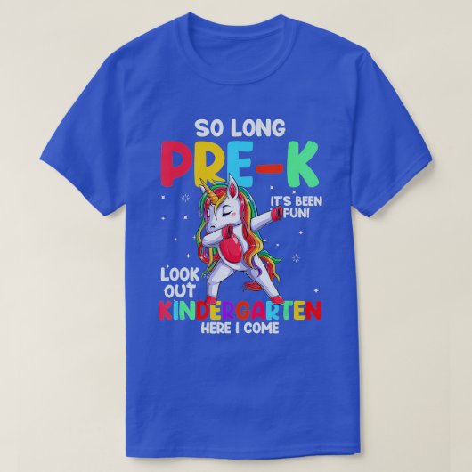 長いプレK幼稚園ここに私ユニコーン来グラ Tシャツ (デザイン正面)