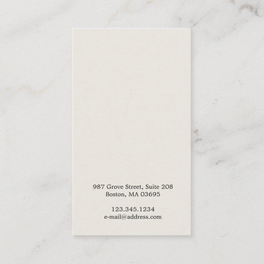 長いモダン巻き毛の赤い女の子のイヤリングディスプレイ 名刺 (裏面)