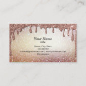 長いラッシュエクステンション化粧アーティスト滴下金ゴールド 名刺 (裏面)