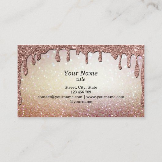長いラッシュエクステンション化粧アーティスト滴下金ゴールド 名刺 (裏面)