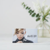 長いラッシュ化粧アーティスト化粧品カード 名刺 (スタンド正面)