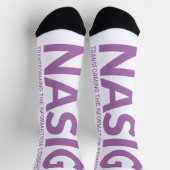 長いロゴ紫 ソックス (上部)