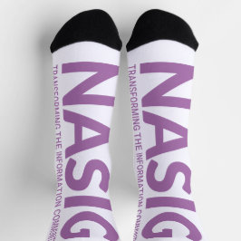 長いロゴ紫 ソックス