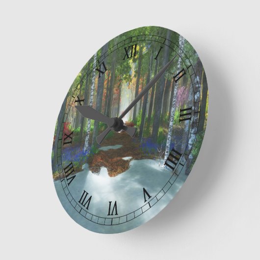 長い一日の歩く時計 ラウンド壁時計 (傾斜)