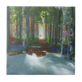 長い一日の歩く装飾瓦/五徳 タイル (正面)