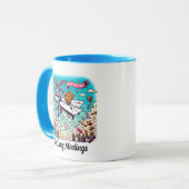 長い会議の終おもしろい了 マグカップ (正面左)