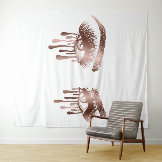 長い光と滴りで美しい目を作る タペストリー (インサイチュ(横))