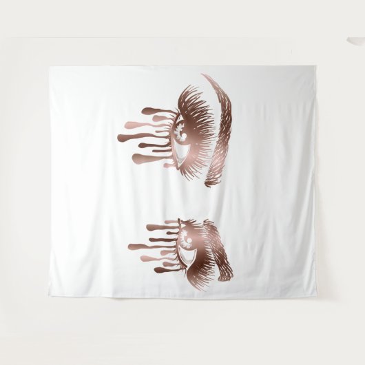 長い光と滴りで美しい目を作る タペストリー (正面(横))