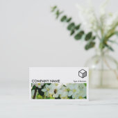 長い写真0101 （ロゴ） – 蜂蜜を作る 名刺 (スタンド正面)