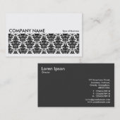 長い写真0112 – ダマスクパターン 名刺 (正面/裏面)