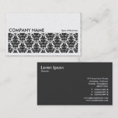 長い写真0112 – ダマスクパターン(金ゴールド) 名刺 (正面/裏面)