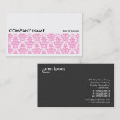 長い写真0132 – ピンクダマスク 名刺 (正面/裏面)