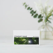 長い写真017 – 木々を通る太陽 名刺 (スタンド正面)