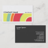 長い写真0200 -カラフル円01 名刺 (正面/裏面)