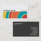 長い写真0204 カラフル – 円05 名刺 (正面/裏面)