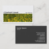 長い写真0213 – 黄色のデイジーのベッド 名刺 (正面/裏面)