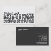 長い写真0218 - 041113 – 黒(白) 名刺 (正面/裏面)