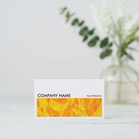長い写真022 – オレンジと黄色の抽象芸術 名刺 (スタンド正面)