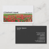 長い写真0233 – 赤チューリップ01 名刺 (正面/裏面)